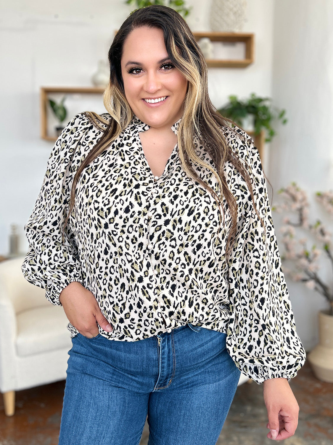Serena Leopard Print Blouse