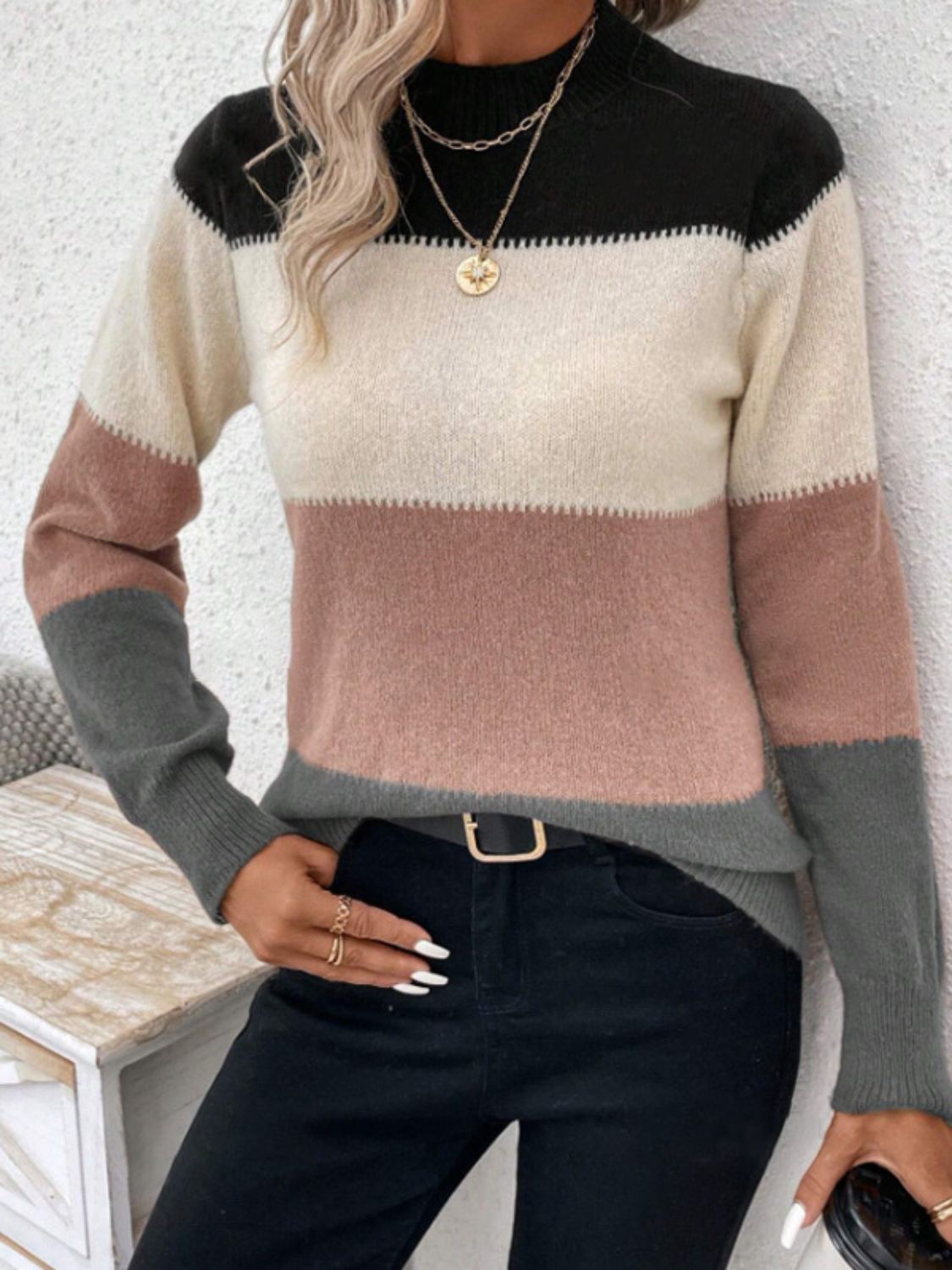 Hazelwood Color Block Sweater