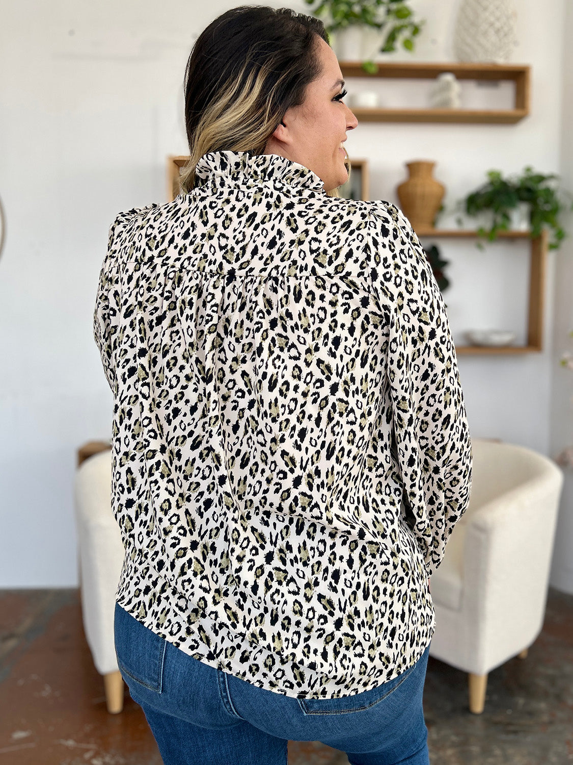 Serena Leopard Print Blouse