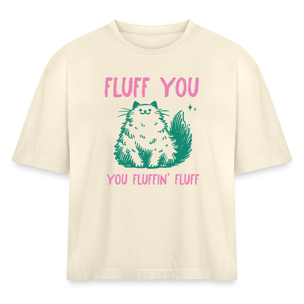Fluff You Cropped Tee - ivory