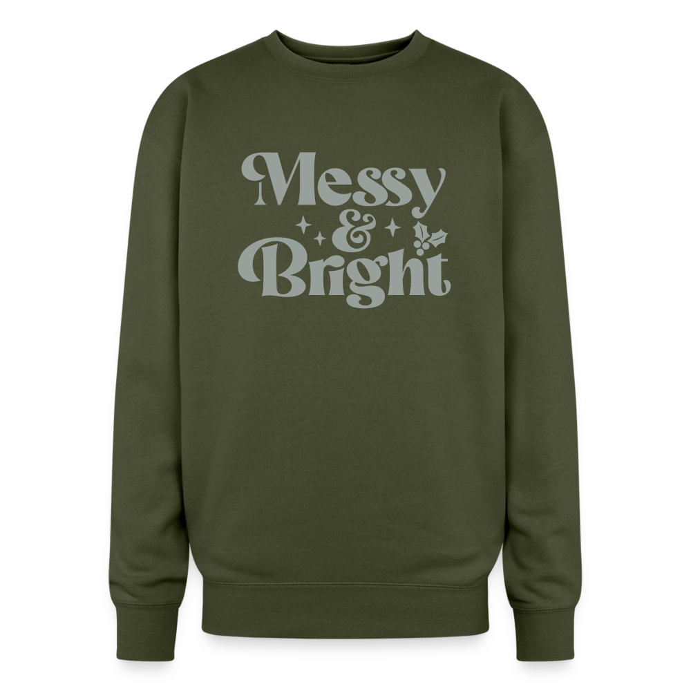 Messy & Bright Oversized Sweatshirt - olive green