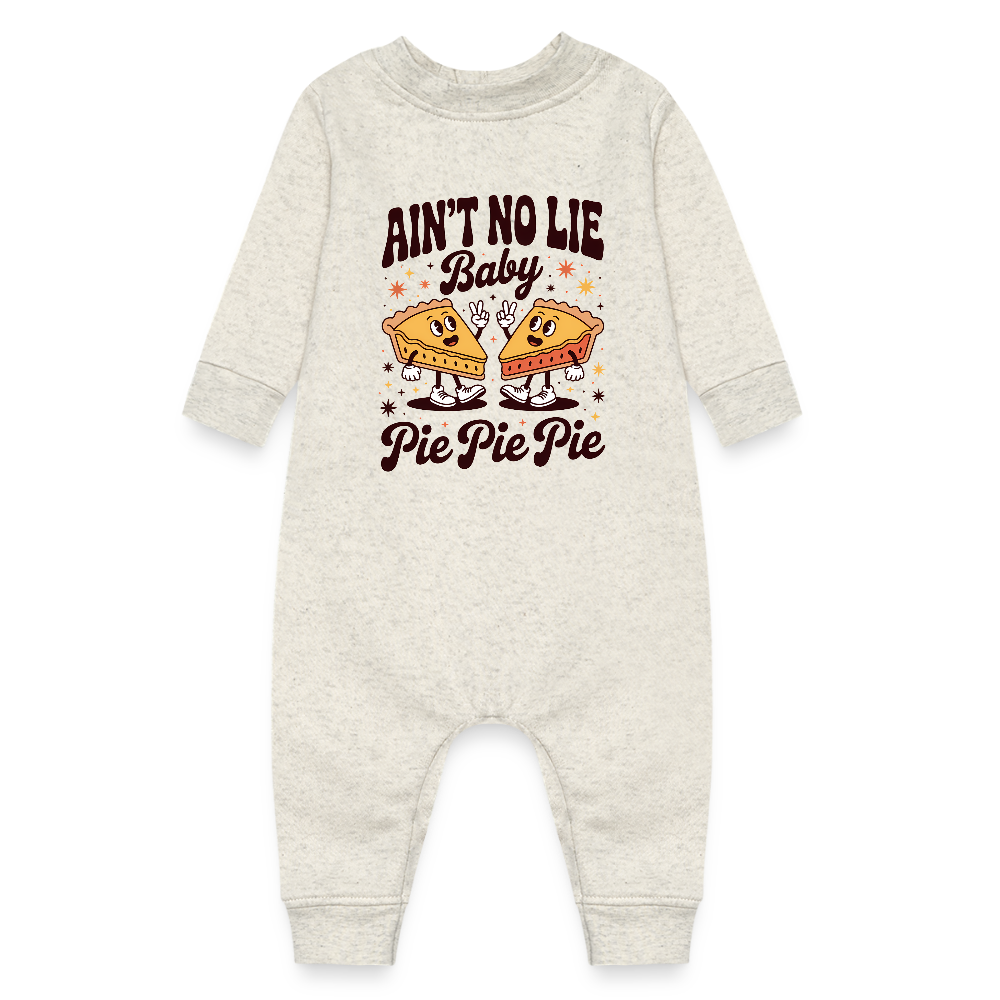Thanksgiving Pie Baby Onesie - heather oatmeal