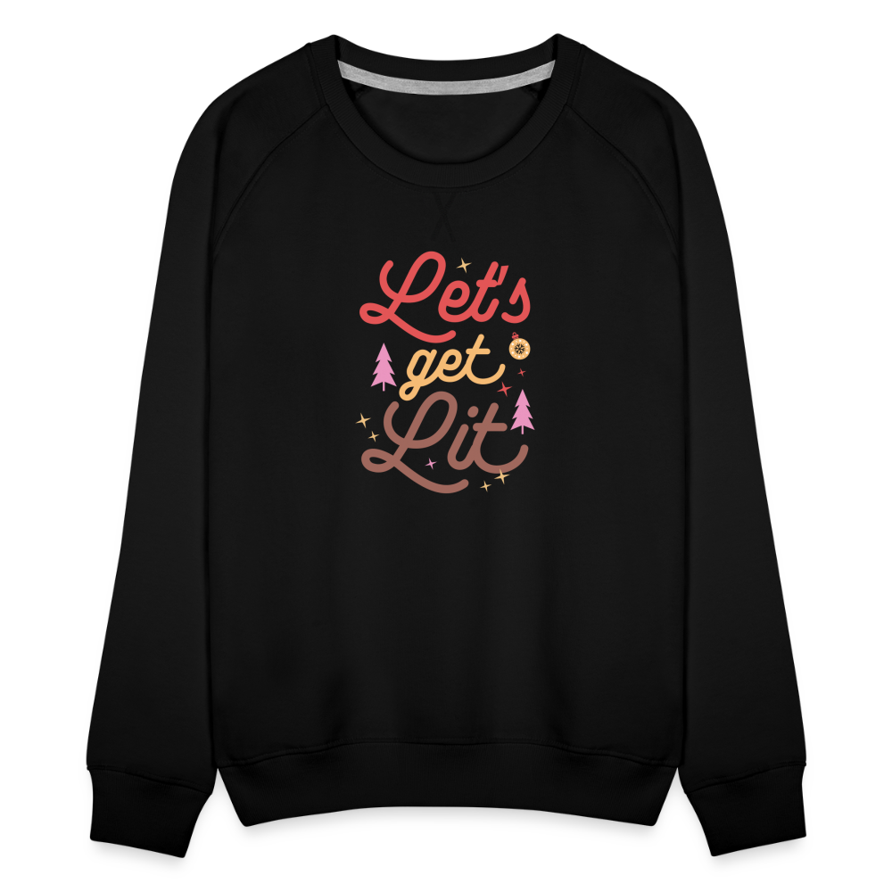 Let's Get Lit Holiday Sweatshirt - black