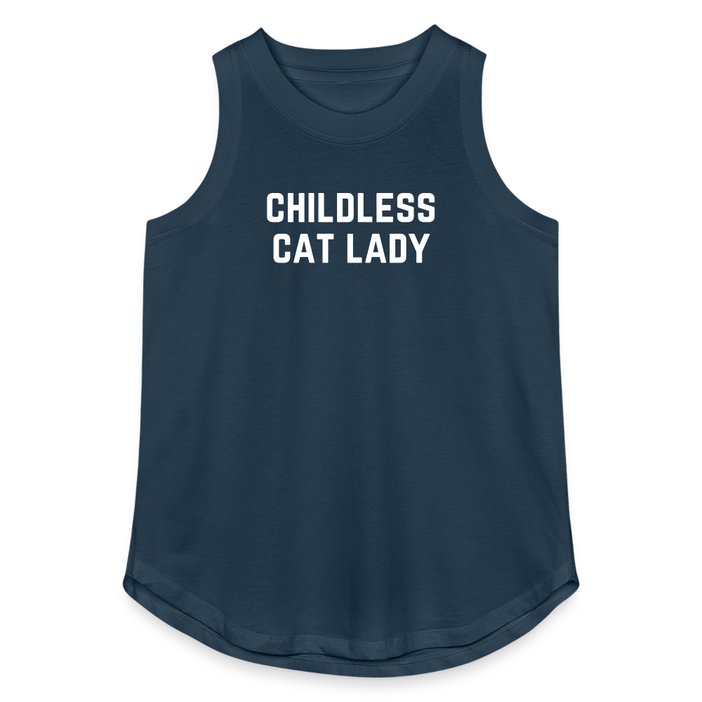 Childless Cat Lady Women's Relaxed Tank Top - denim
