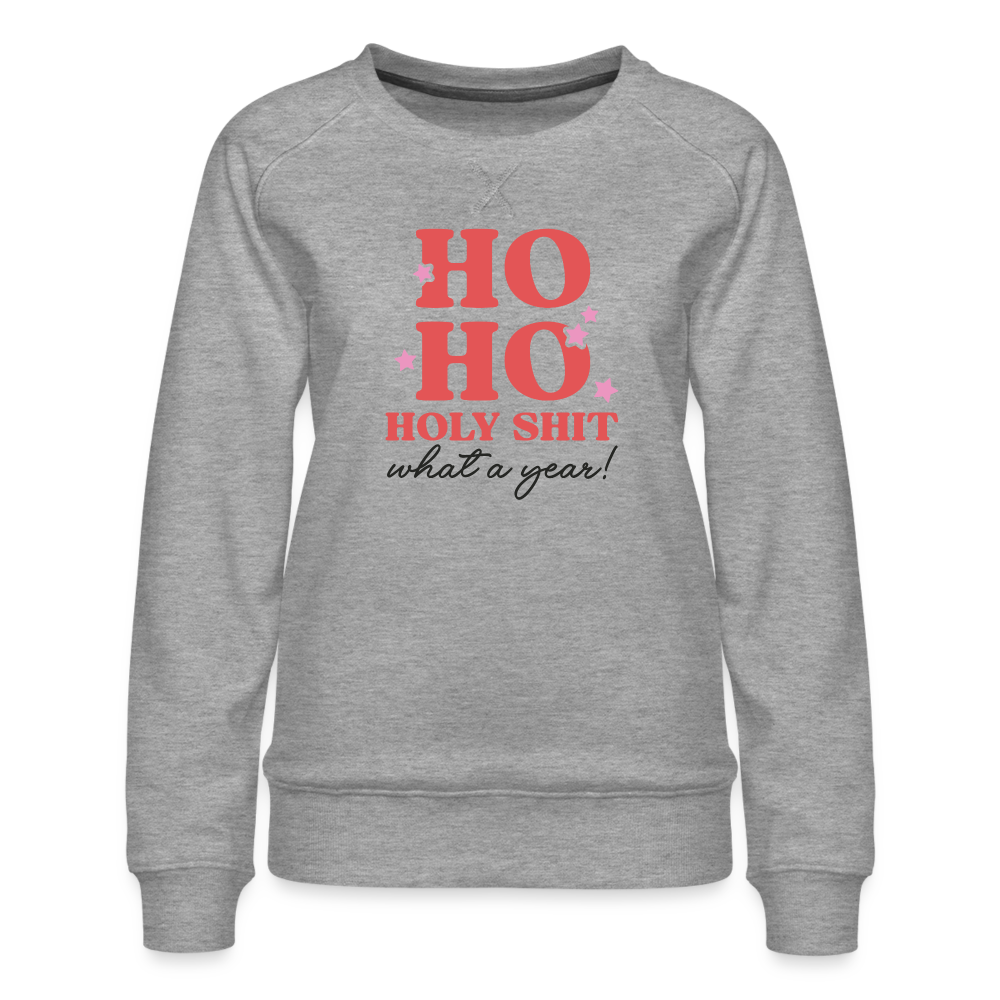Ho Ho Ho Funny Sweatshirt - heather grey