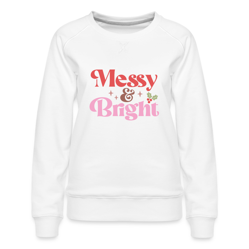 Messy & Bright Holiday Sweatshirt - white