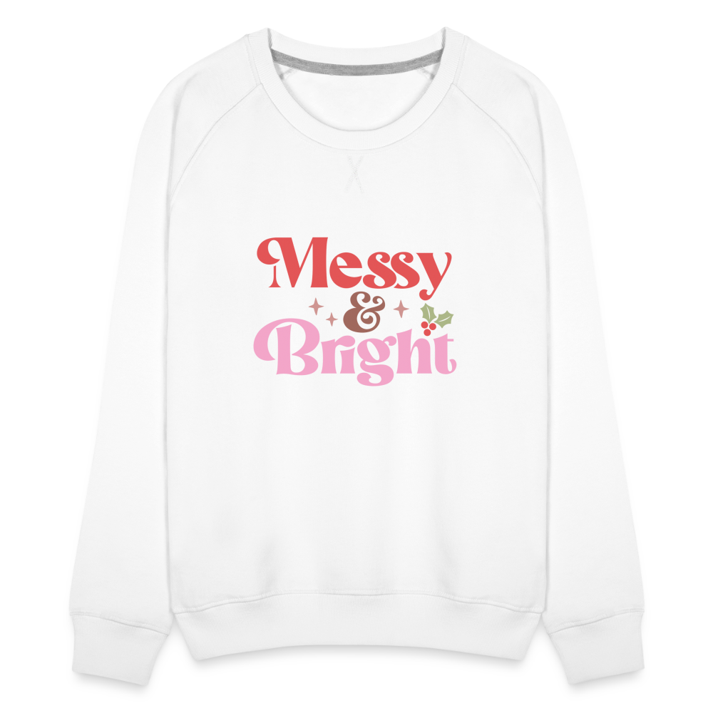 Messy & Bright Holiday Sweatshirt - white