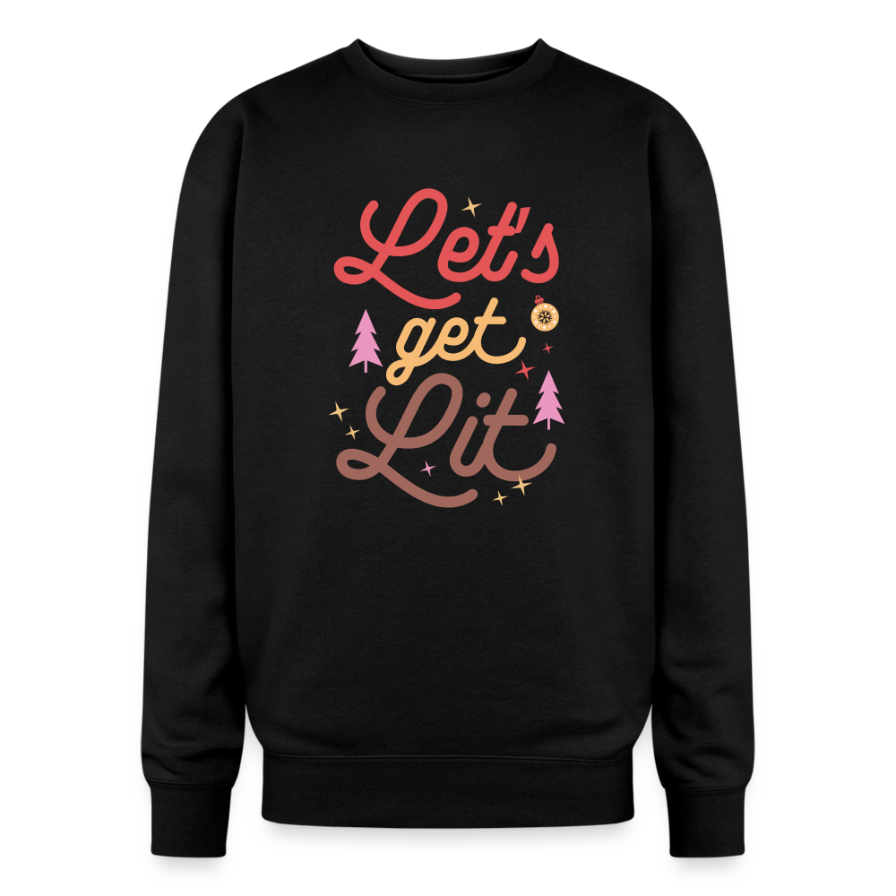 Let's Get Lit Oversized Sweatshirt - black