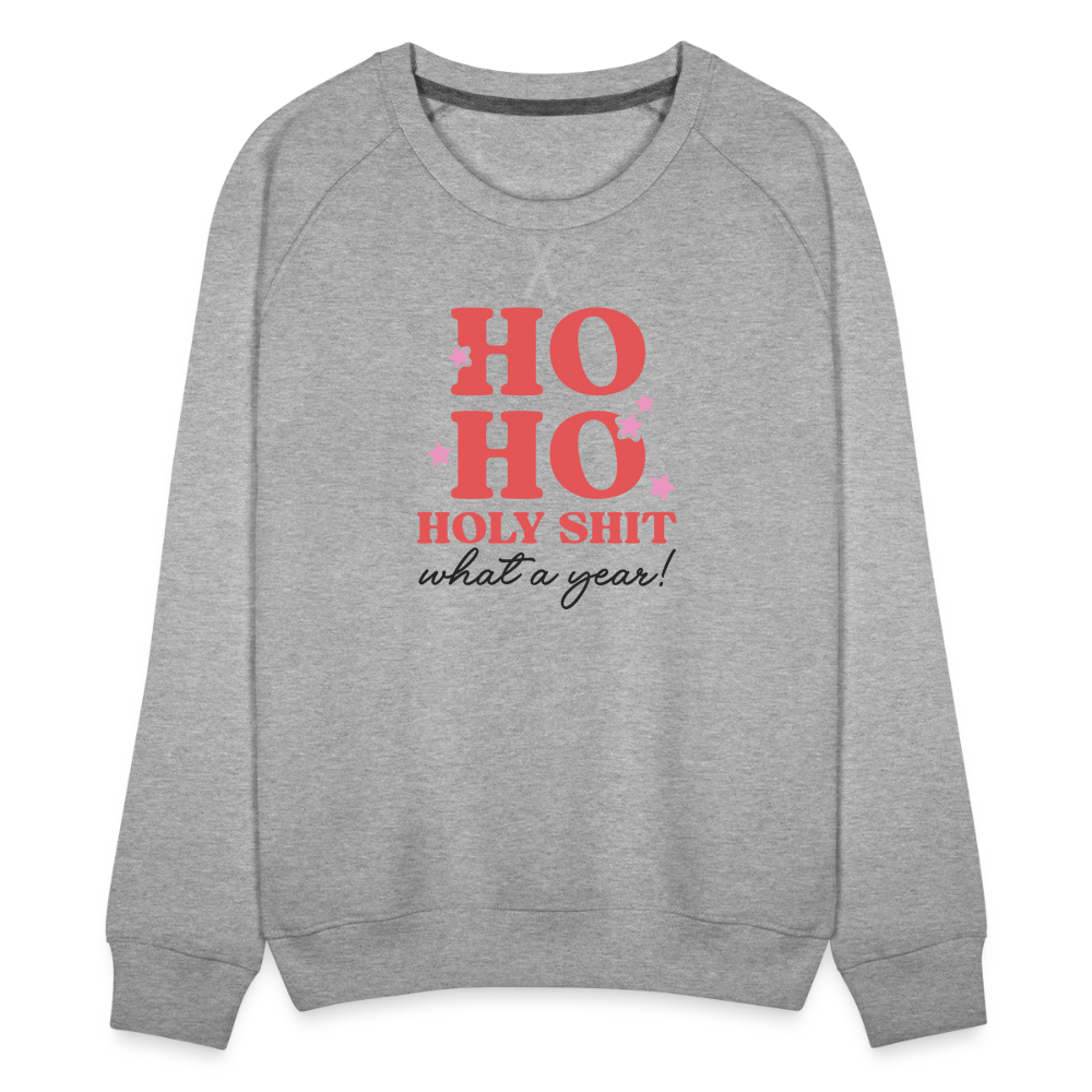 Ho Ho Ho Funny Sweatshirt - heather grey