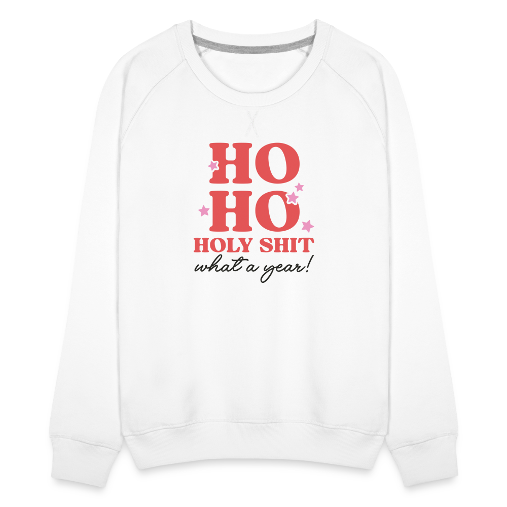 Ho Ho Ho Funny Sweatshirt - white