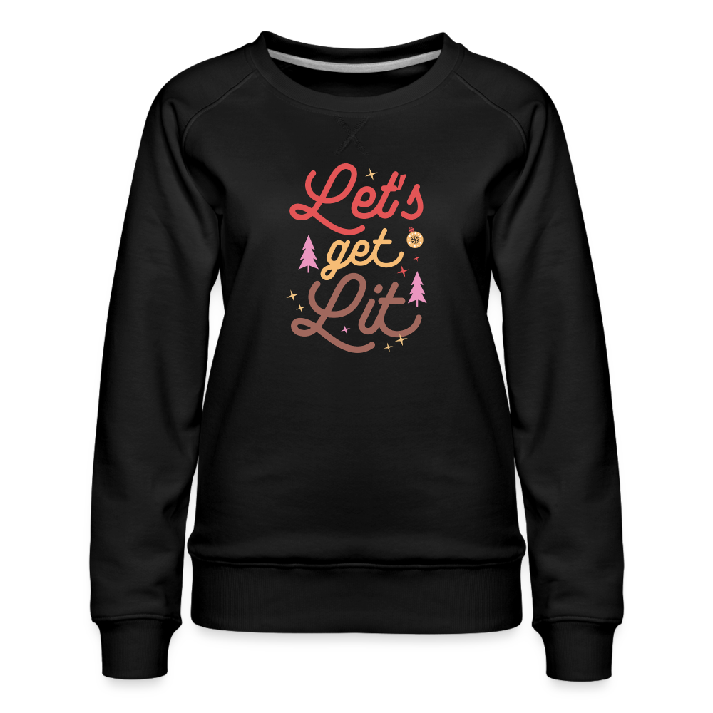 Let's Get Lit Holiday Sweatshirt - black
