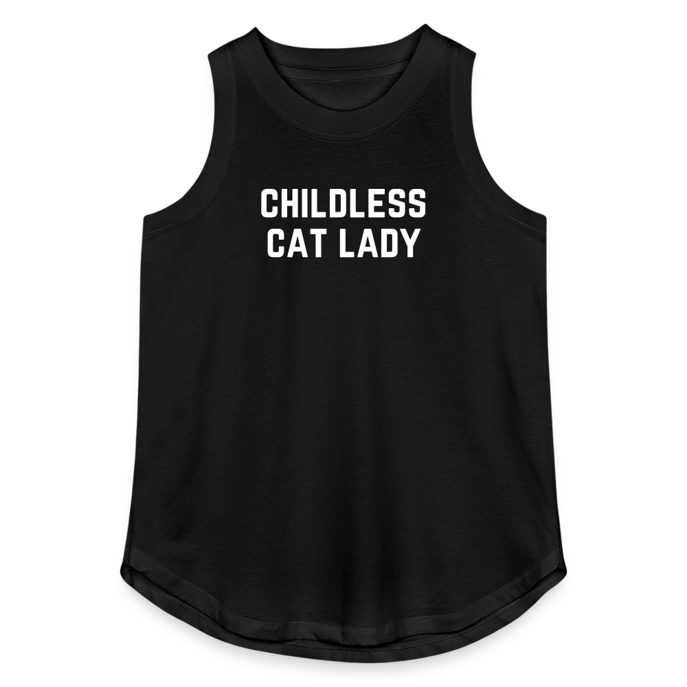 Childless Cat Lady Women's Relaxed Tank Top - black