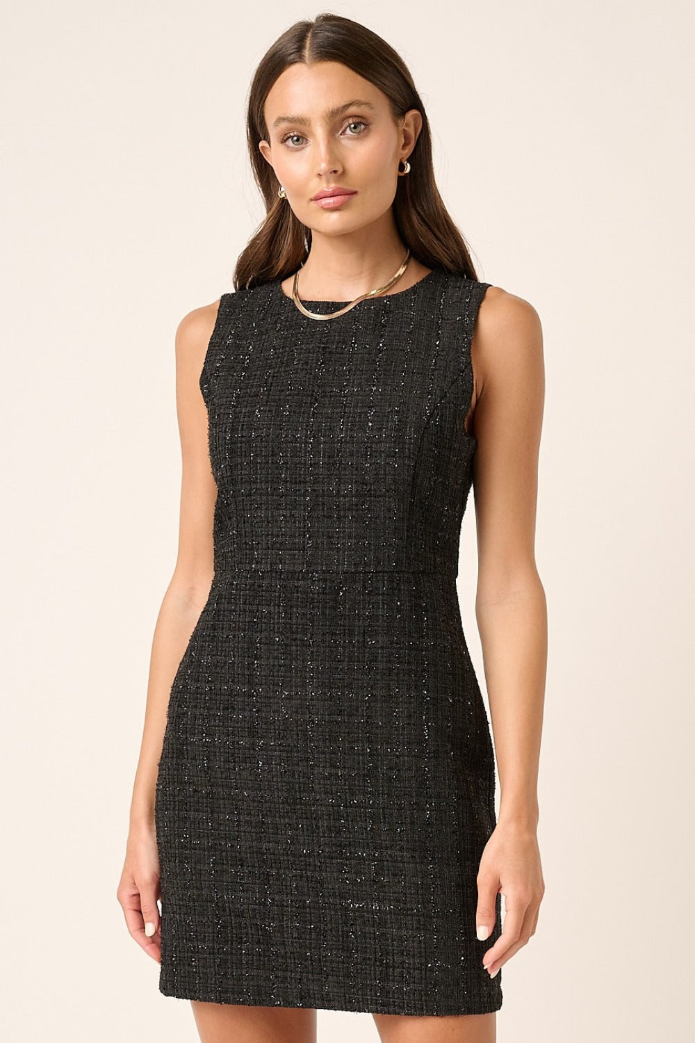 Vivienne Tweed Sleeveless Mini Dress