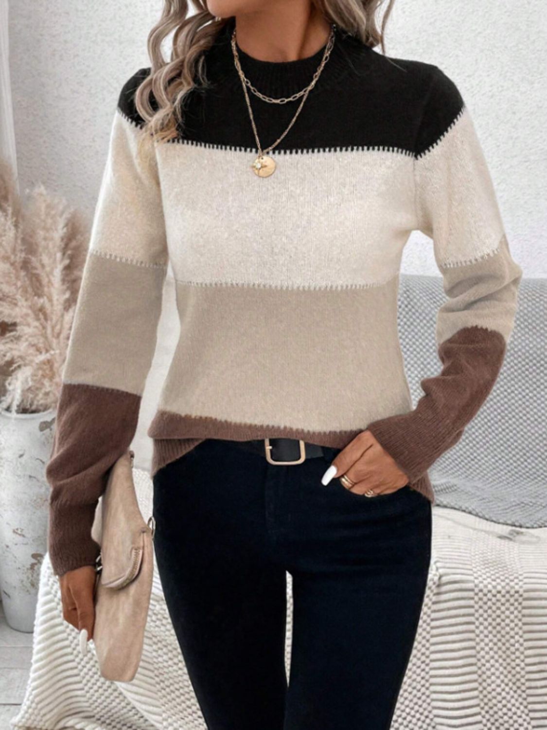Hazelwood Color Block Sweater