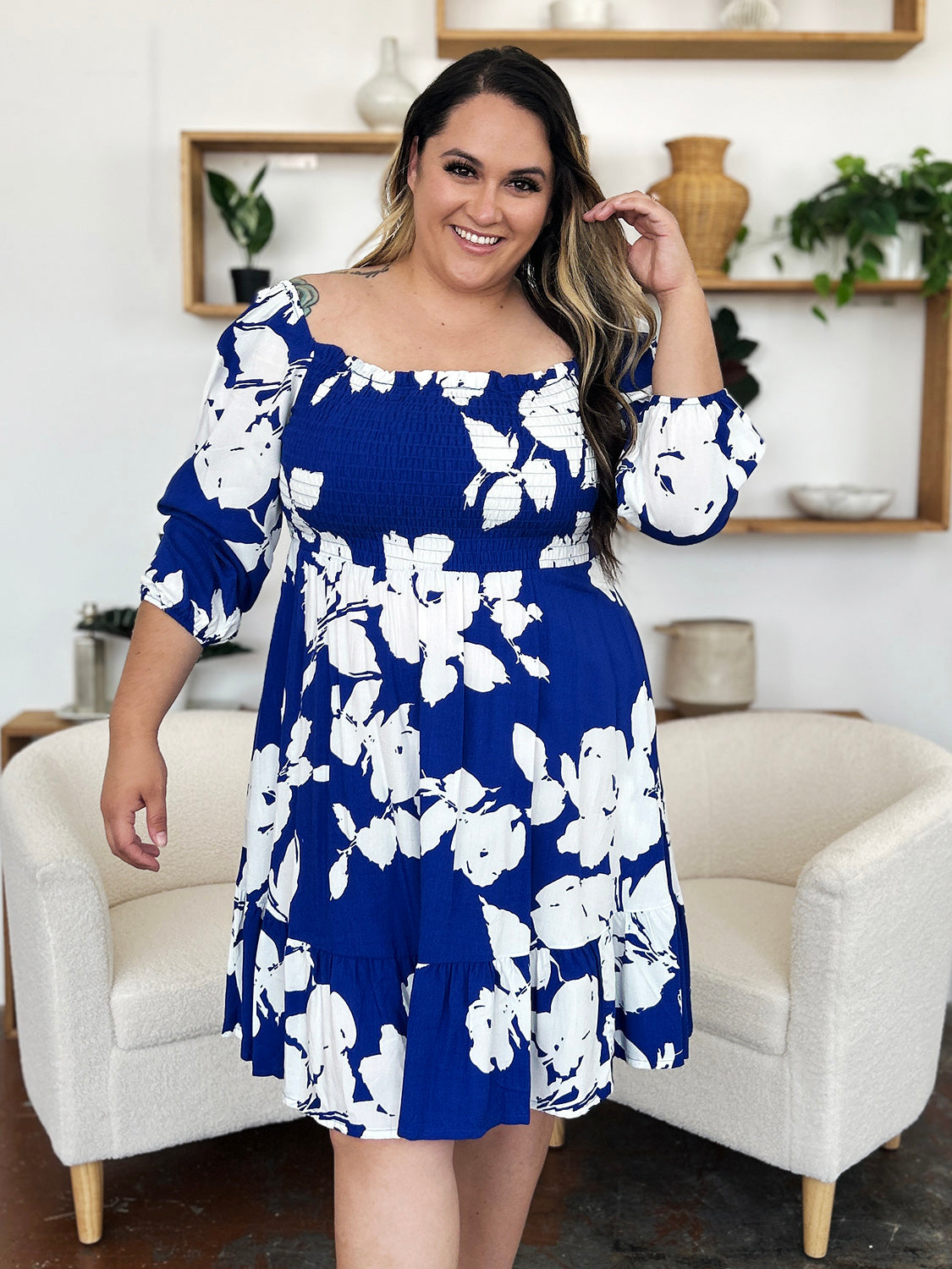 Isla Smocked Floral Dress