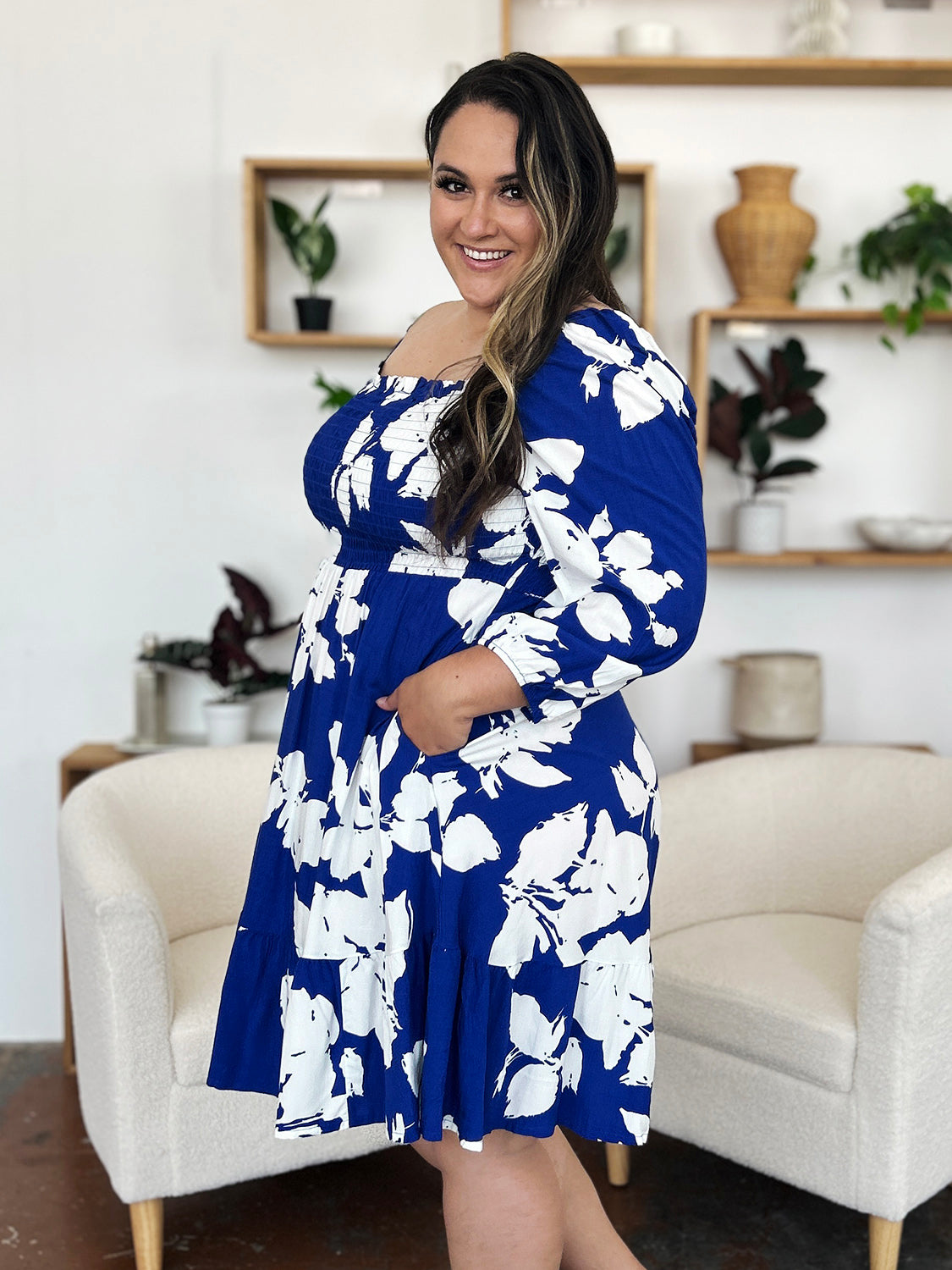 Isla Smocked Floral Dress