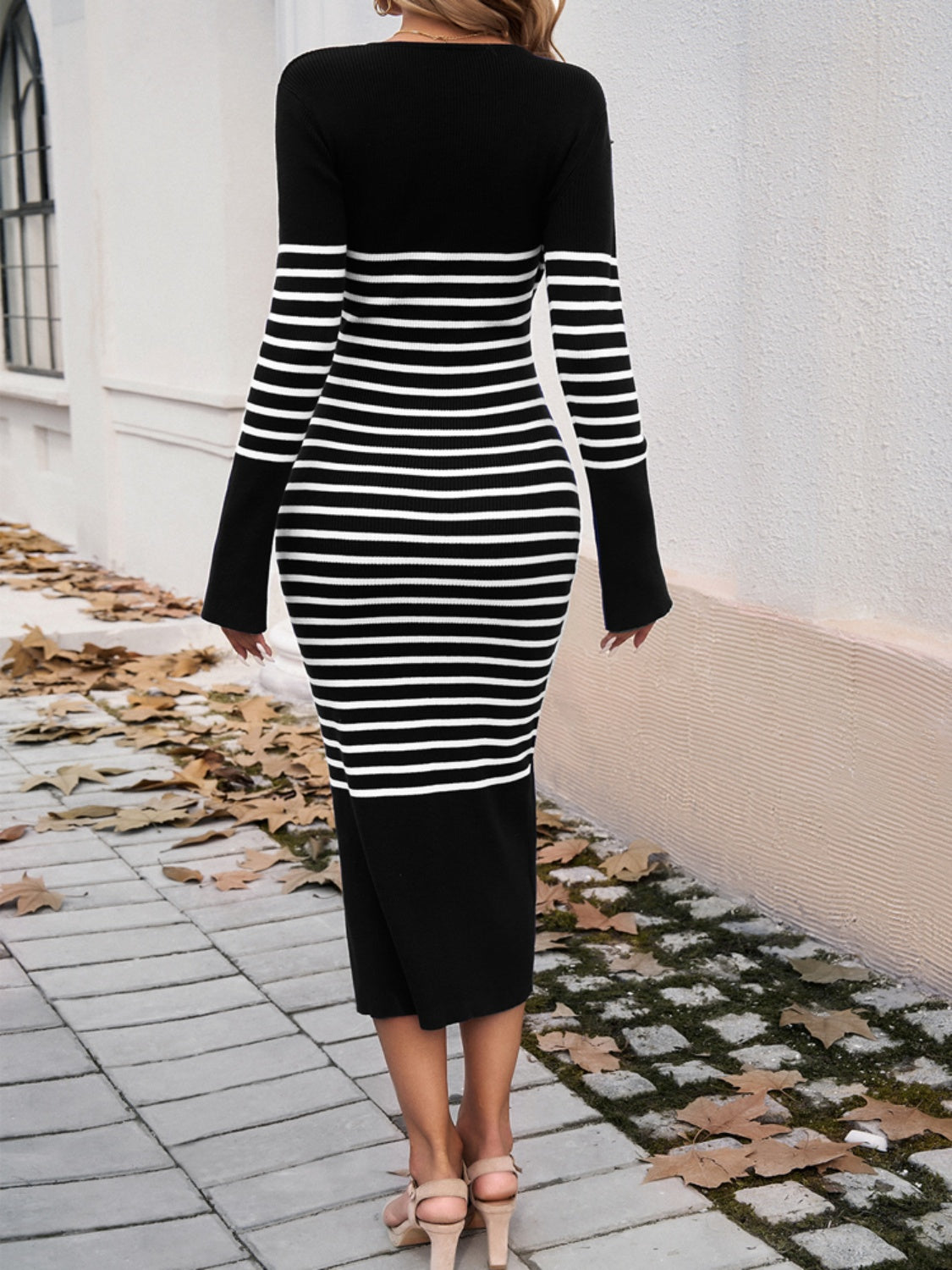 Julia Striped Sweater Dress