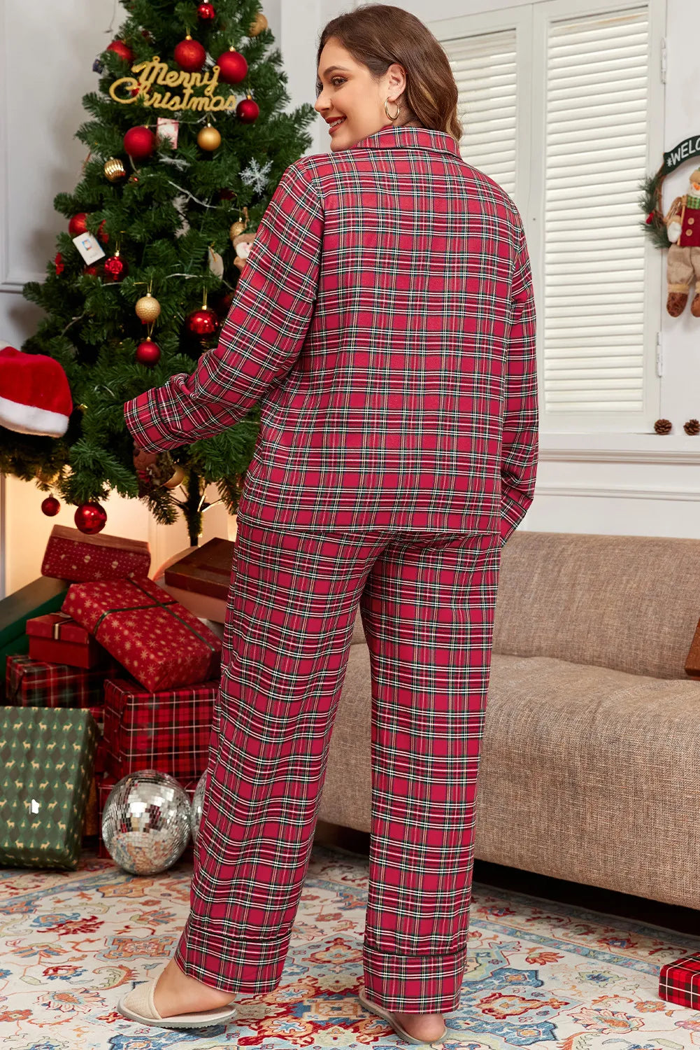 Elowen Plaid Lounge Set