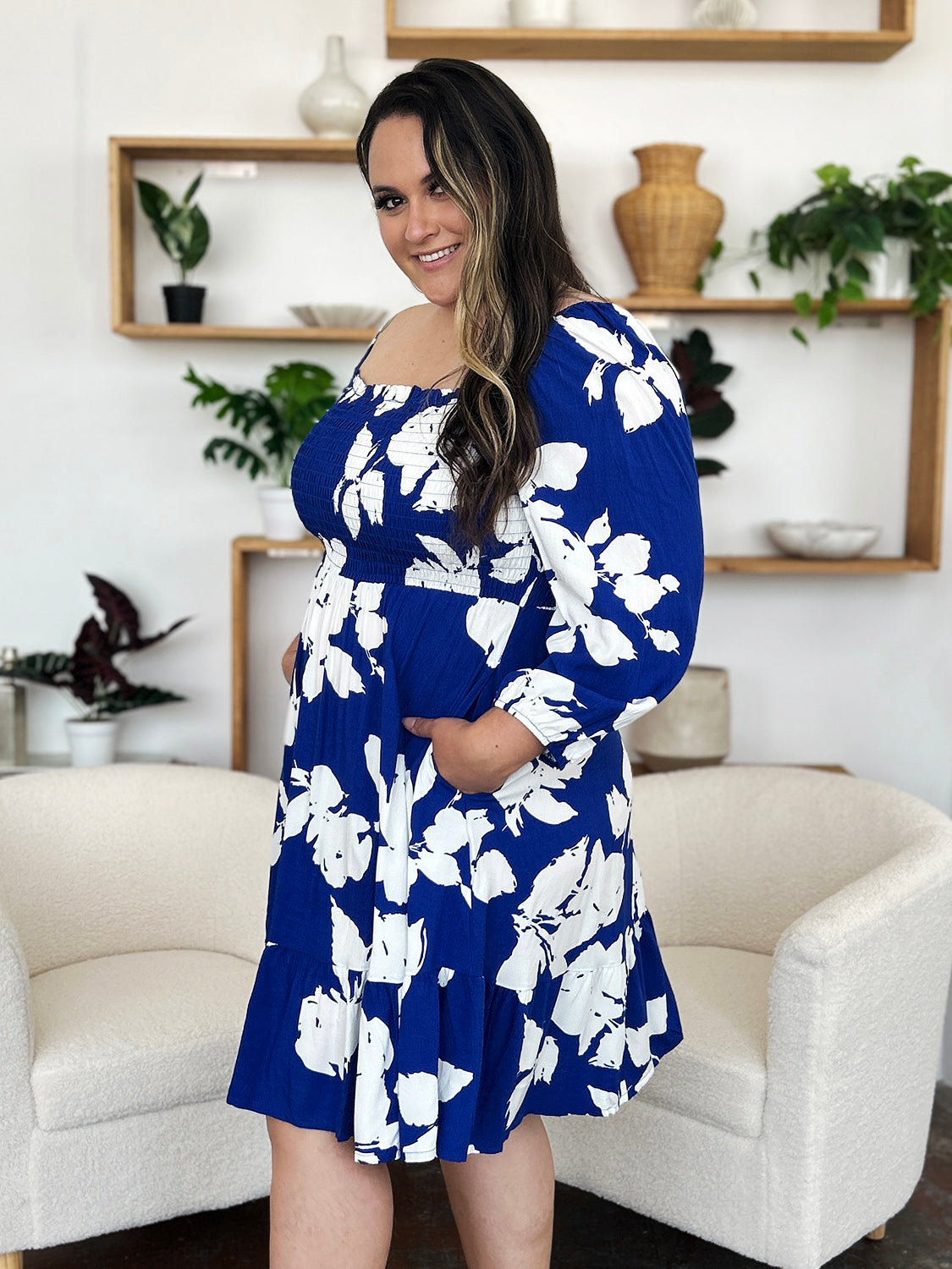 Isla Smocked Floral Dress