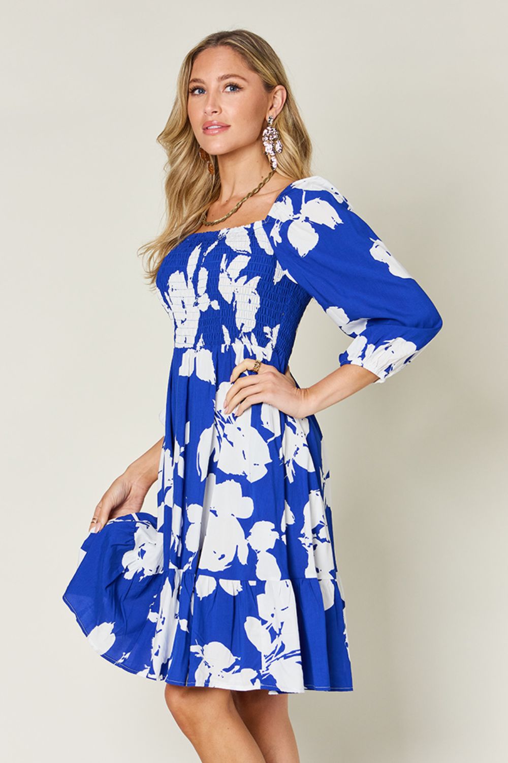 Isla Smocked Floral Dress