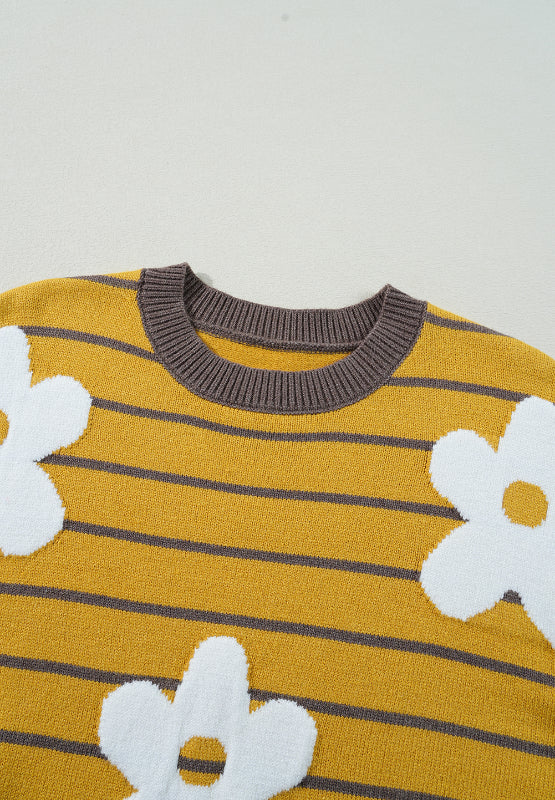 Daisy Bloom Striped Sweater