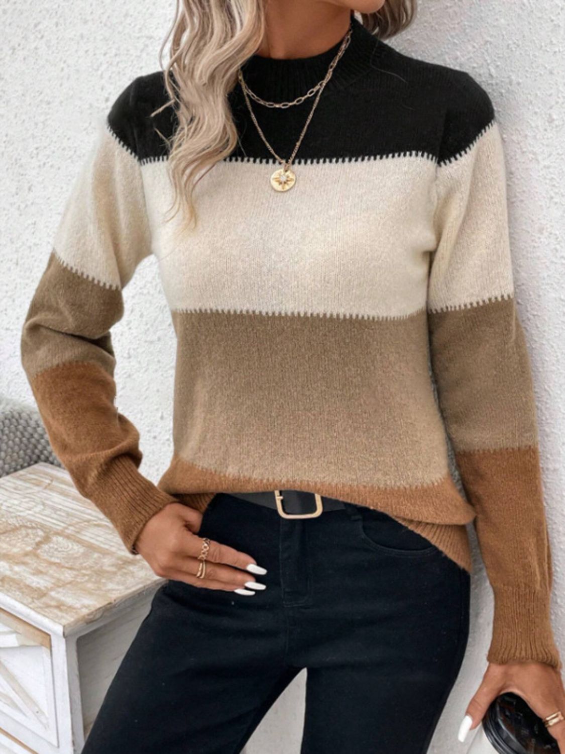 Hazelwood Color Block Sweater