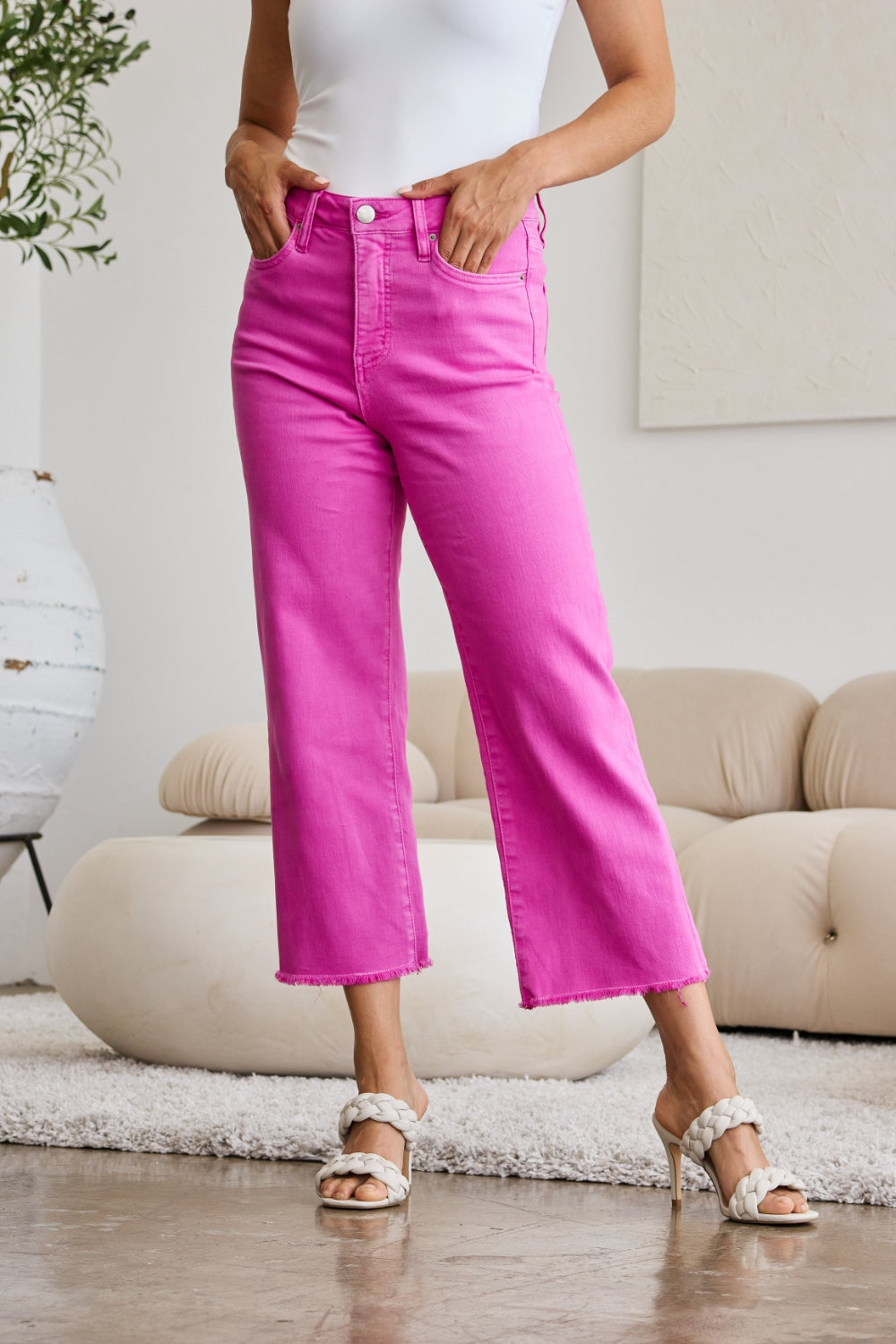 Isla Cropped High Waist Jeans by RFM