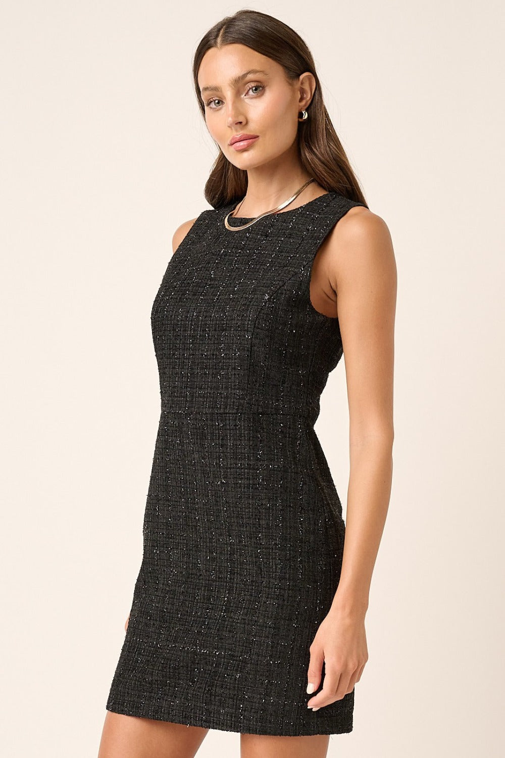 Vivienne Tweed Sleeveless Mini Dress