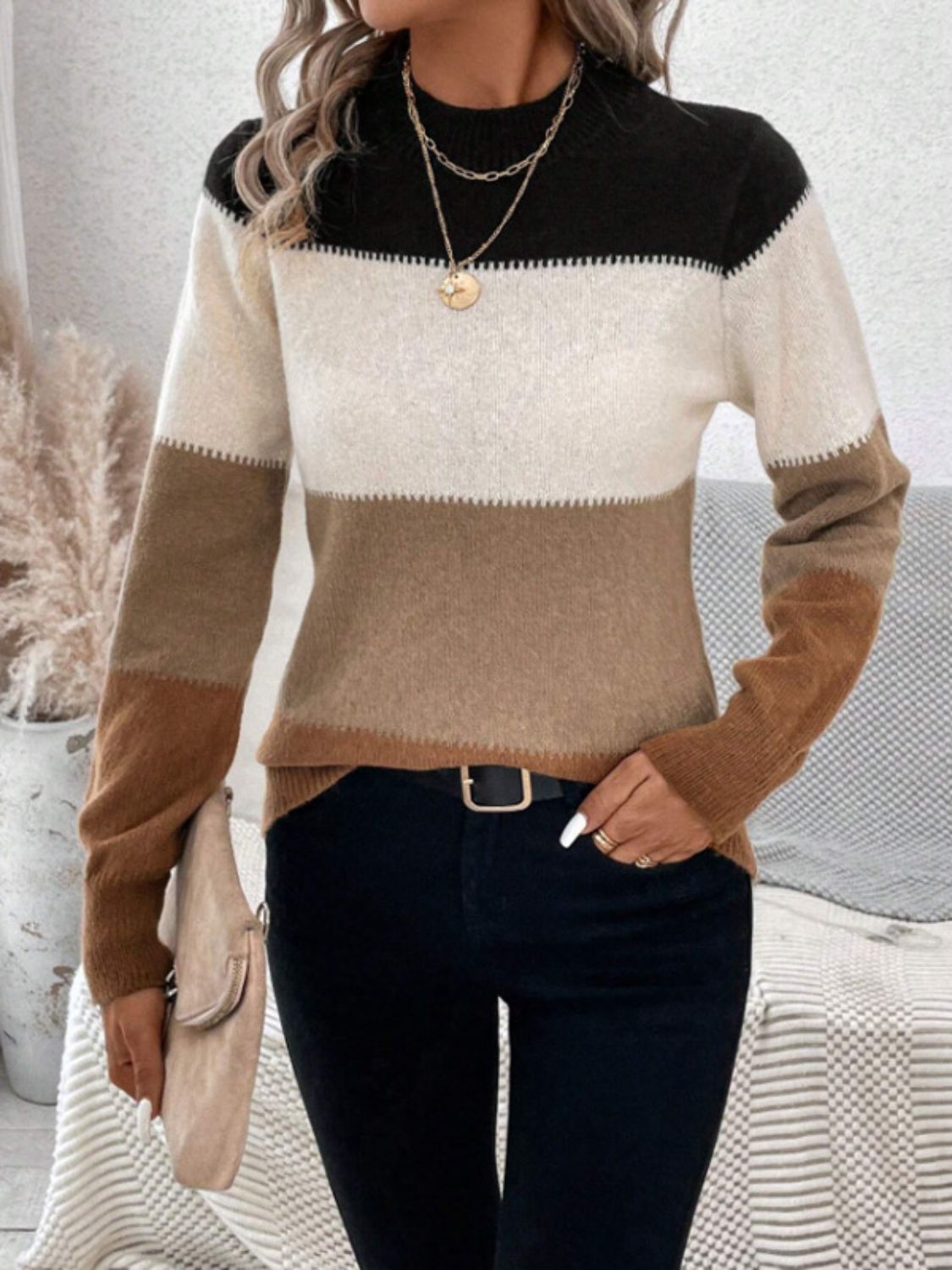 Hazelwood Color Block Sweater