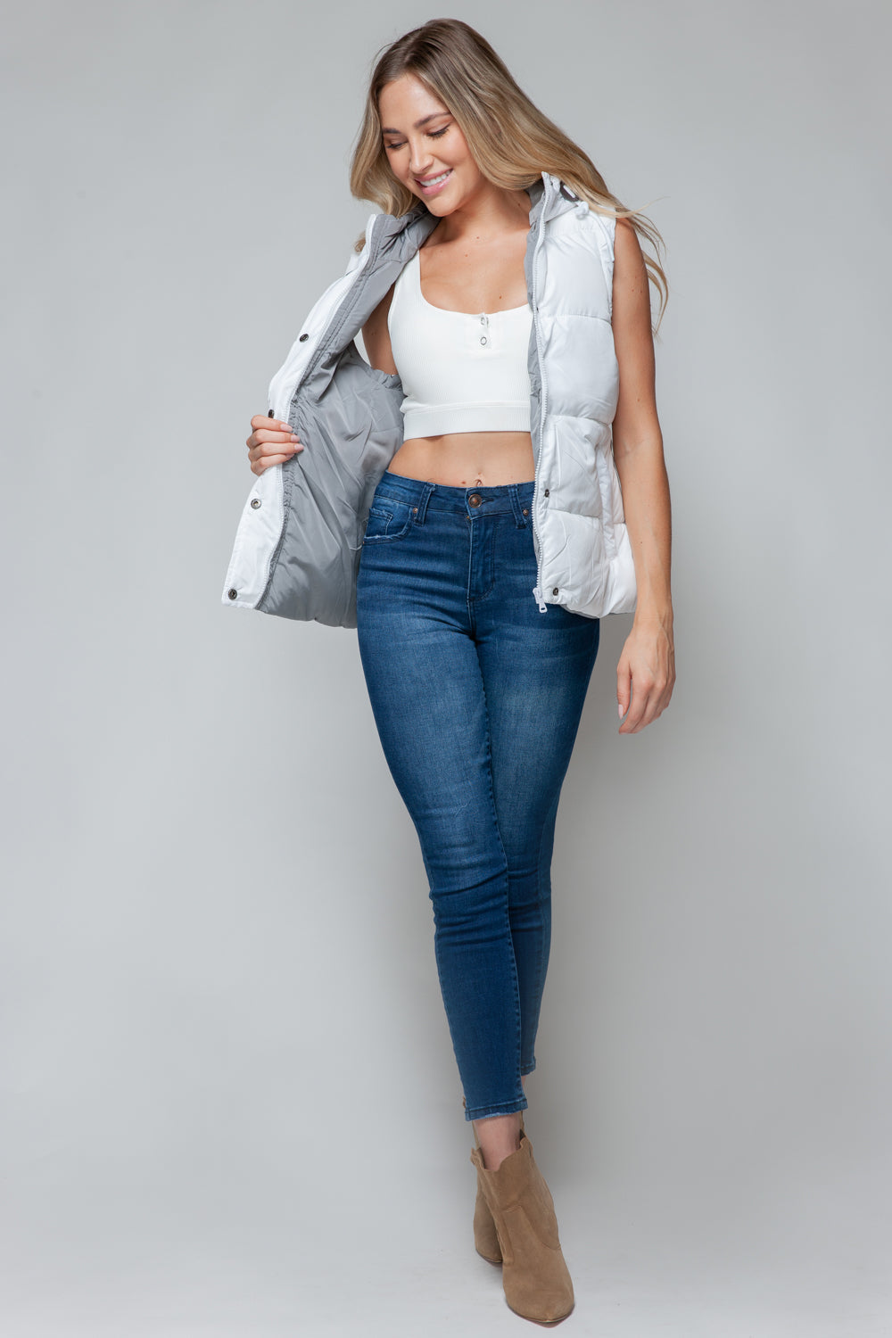 Eira Snap & Zip Hooded Vest