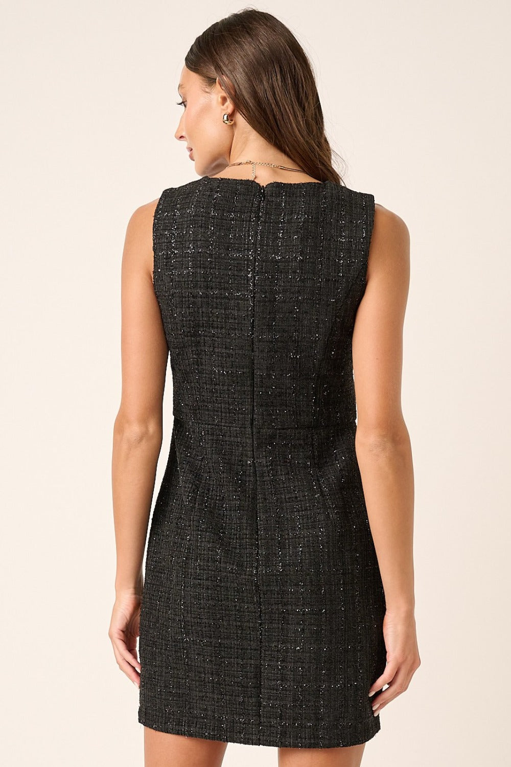 Vivienne Tweed Sleeveless Mini Dress