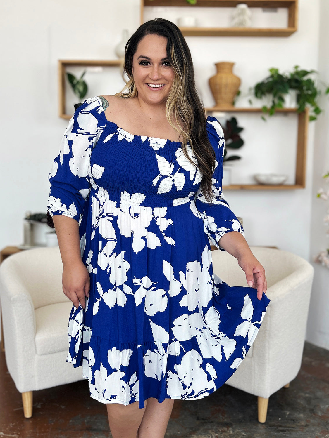 Isla Smocked Floral Dress