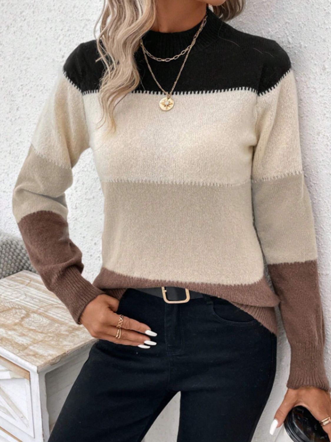 Hazelwood Color Block Sweater