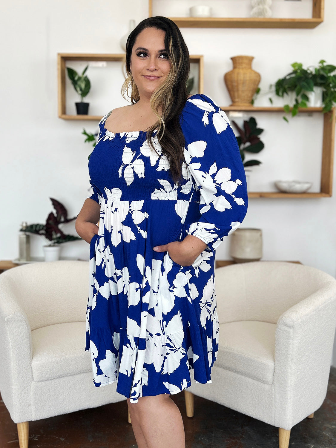 Isla Smocked Floral Dress