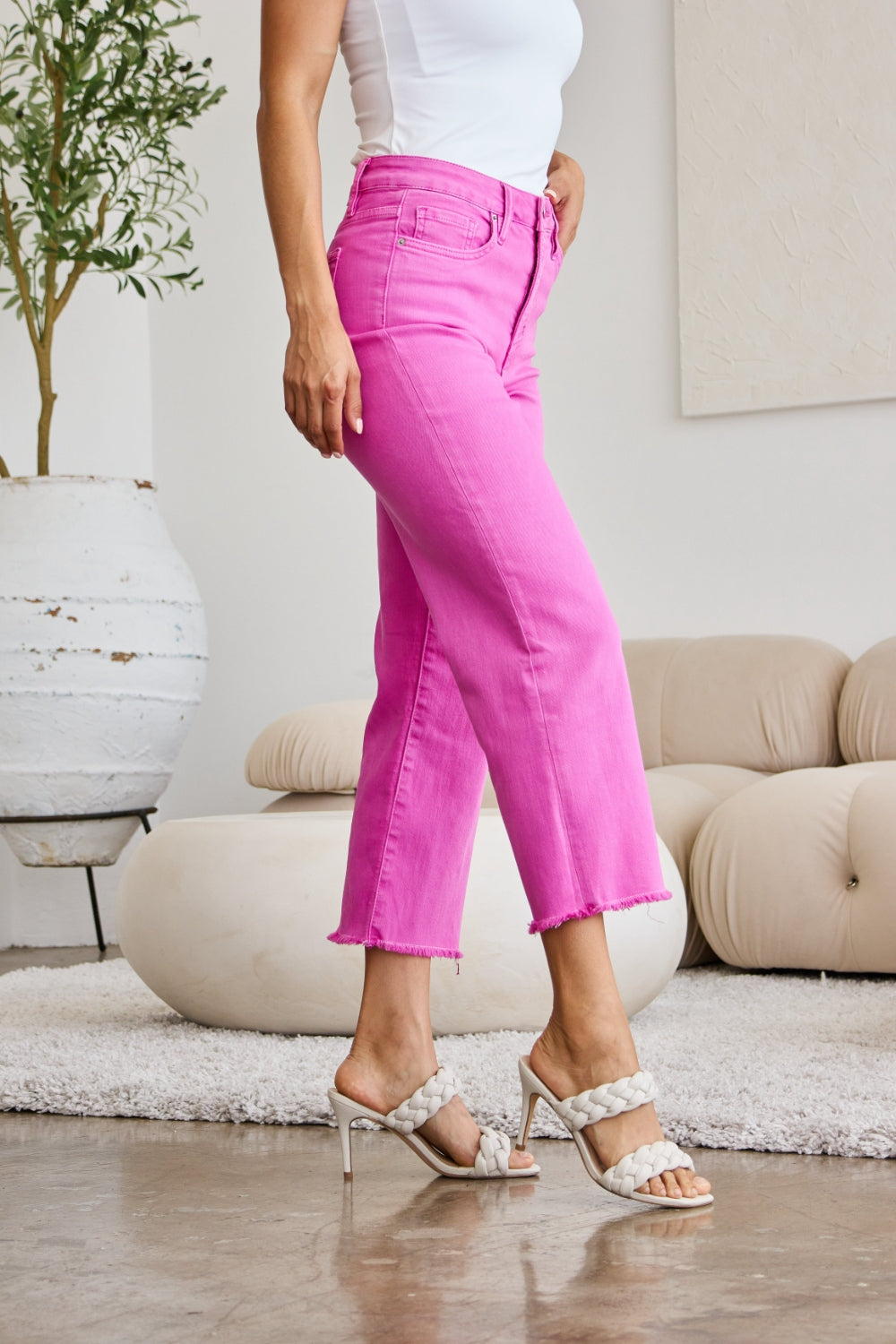 Isla Cropped High Waist Jeans by RFM