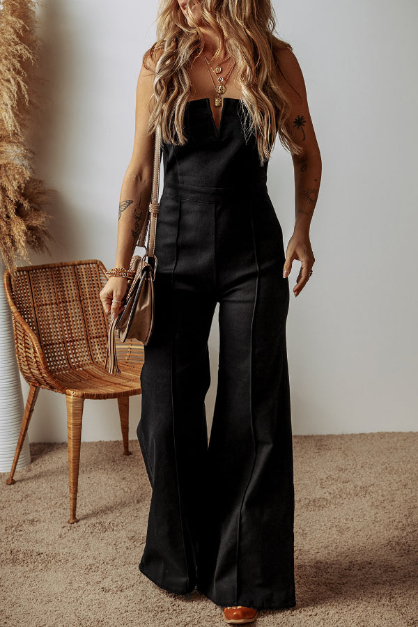 Amara Flare Denim Jumpsuit