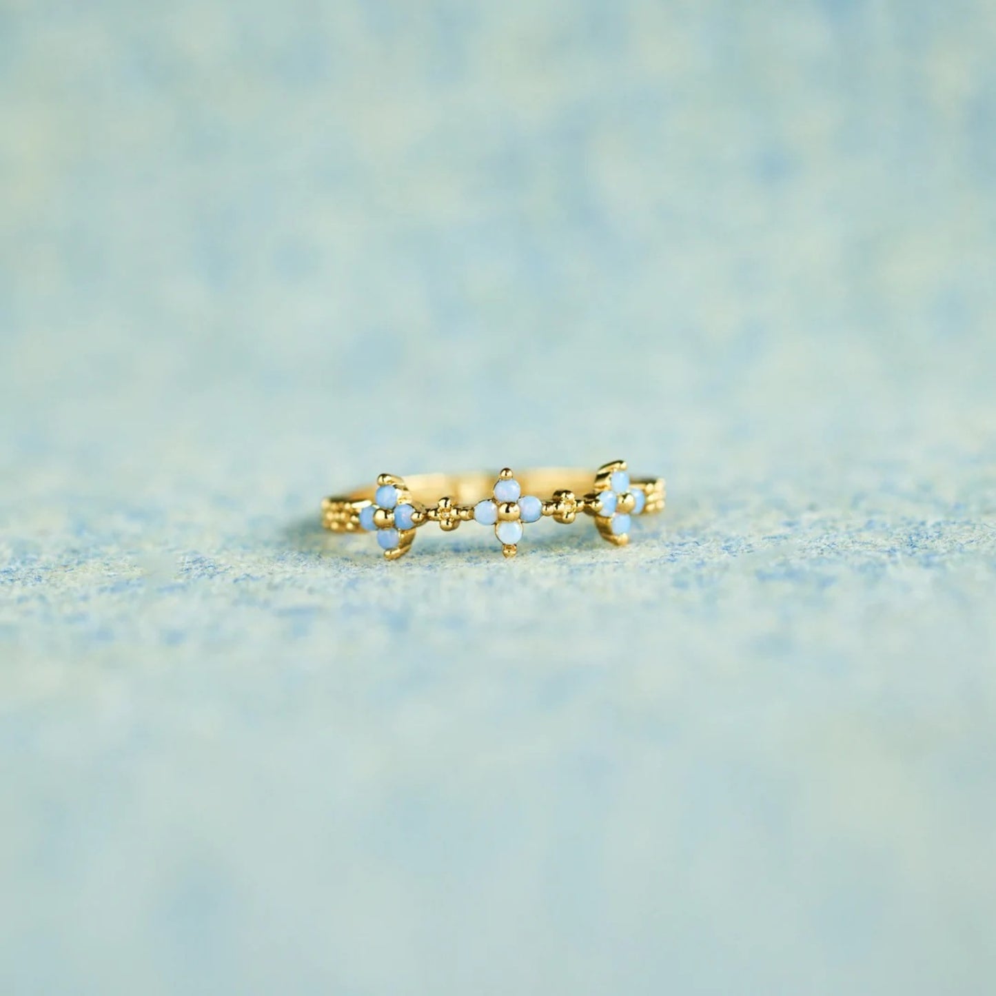 Delicate Blossom 18K Gold-Plated Ring