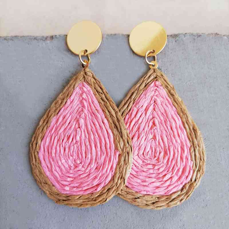 Cala Raffia Teardrop Earrings