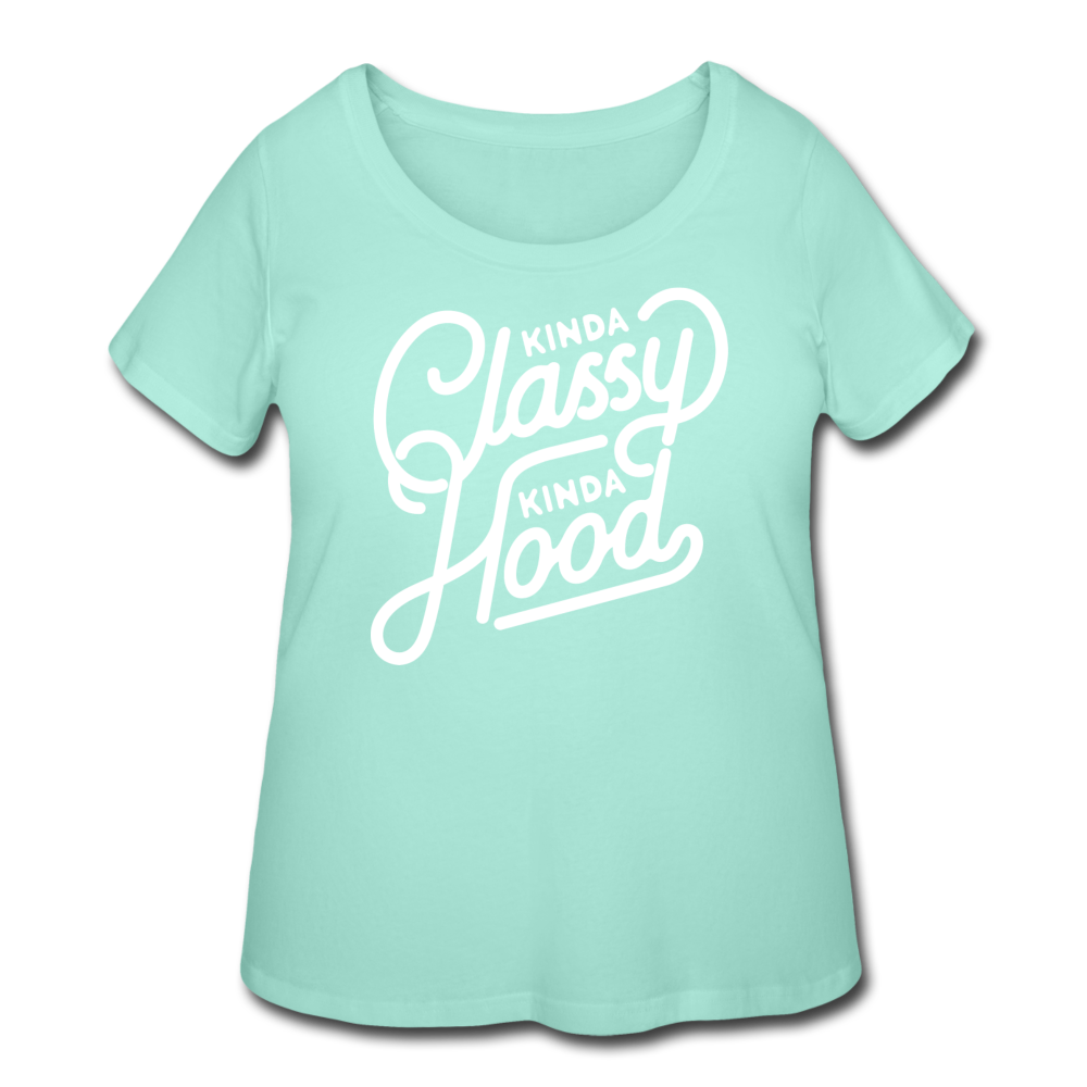 Kinda Classy Curvy Tee - mint
