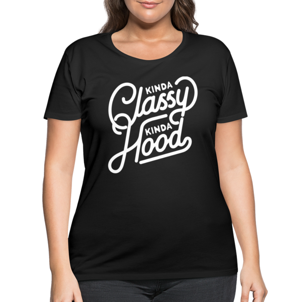 Kinda Classy Curvy Tee - black