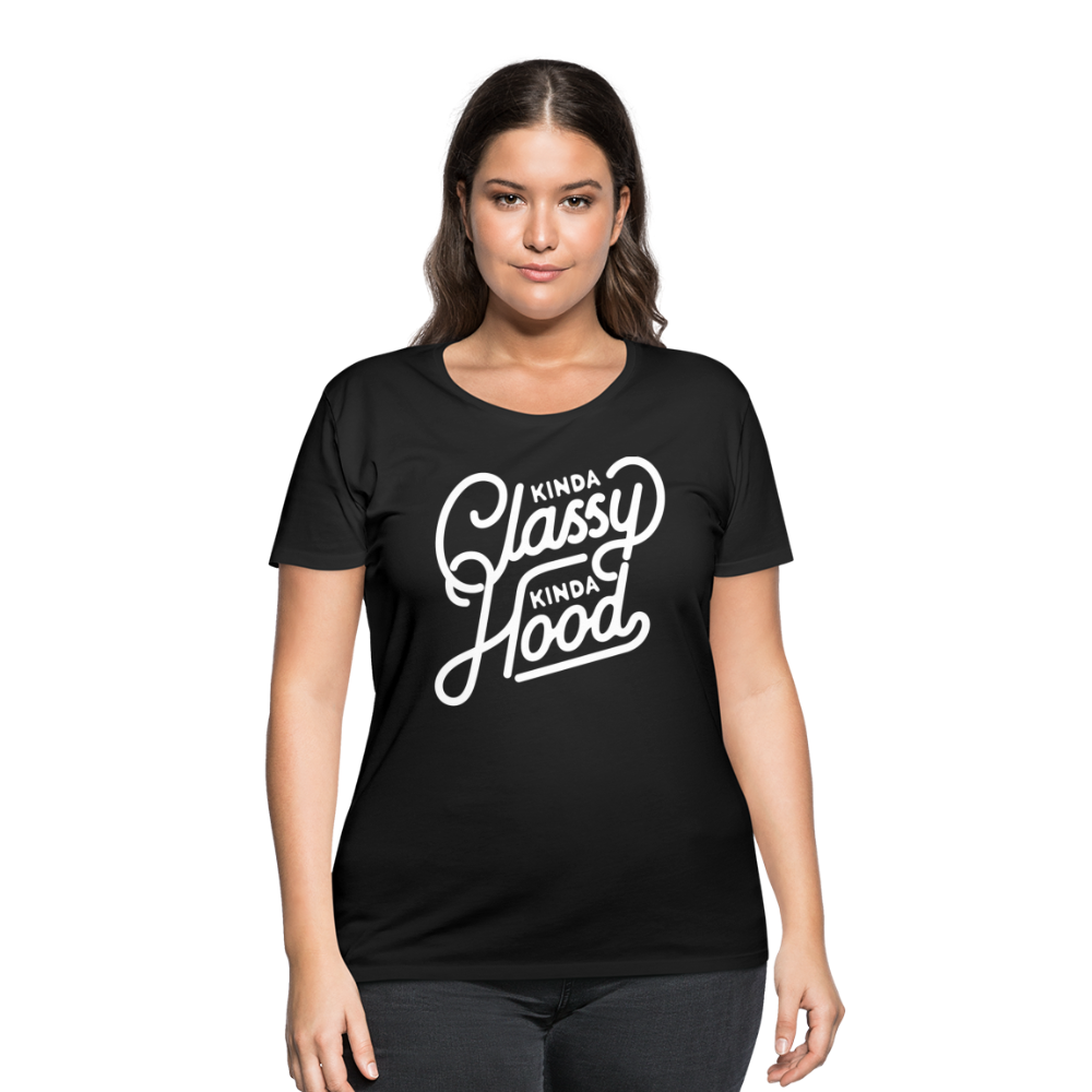 Kinda Classy Curvy Tee - black