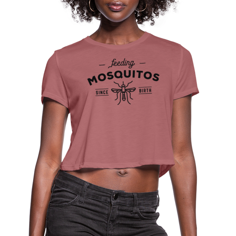 Feeding Mosquitos Cropped Tee - mauve