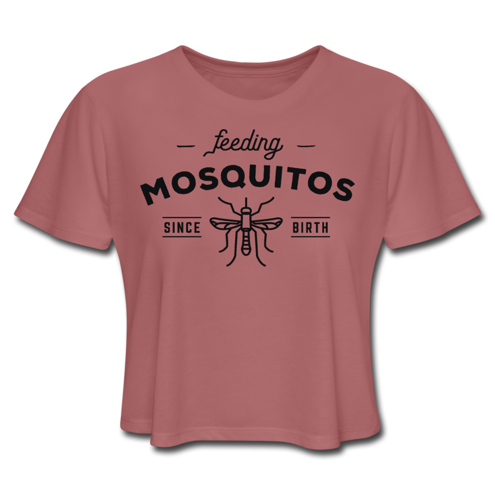 Feeding Mosquitos Cropped Tee - mauve