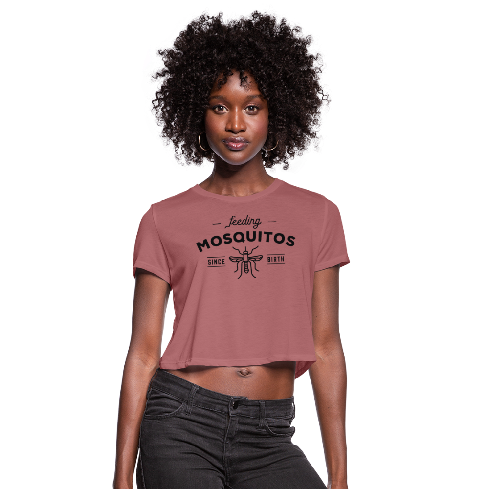 Feeding Mosquitos Cropped Tee - mauve