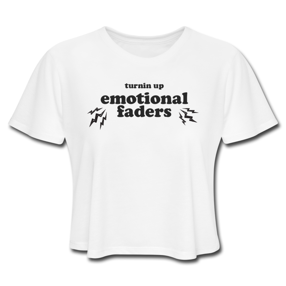 Emotional Faders Cropped Tee - white