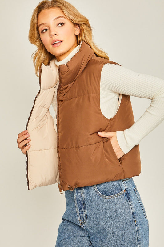 Elidi Reversible Cropped Vest