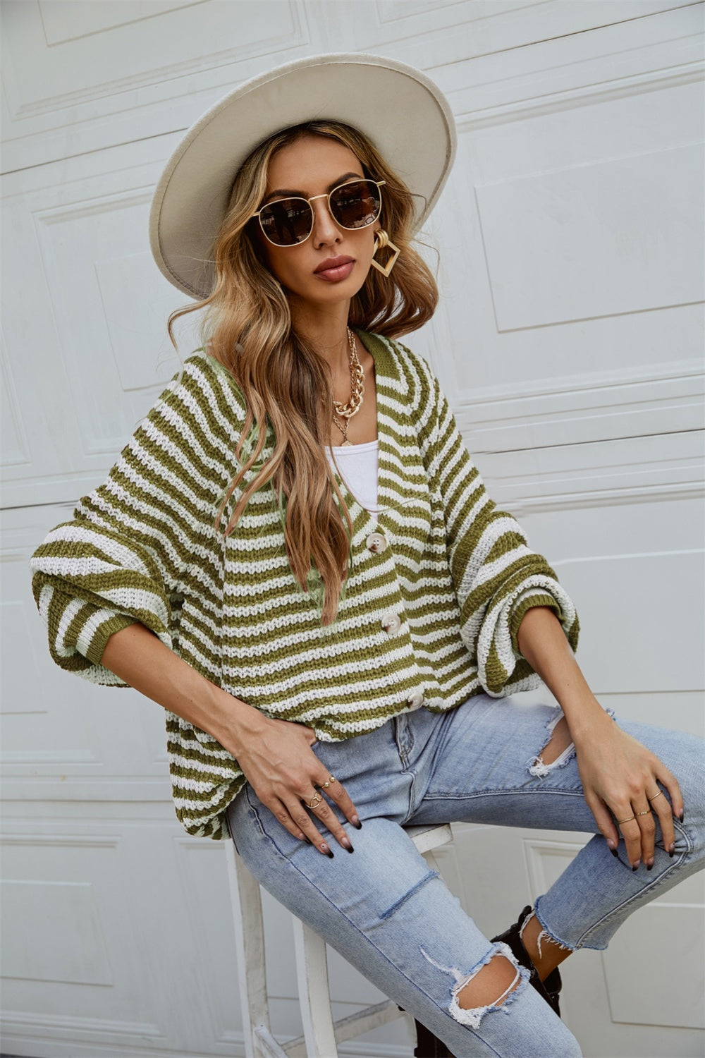 Celine Striped Cardigan