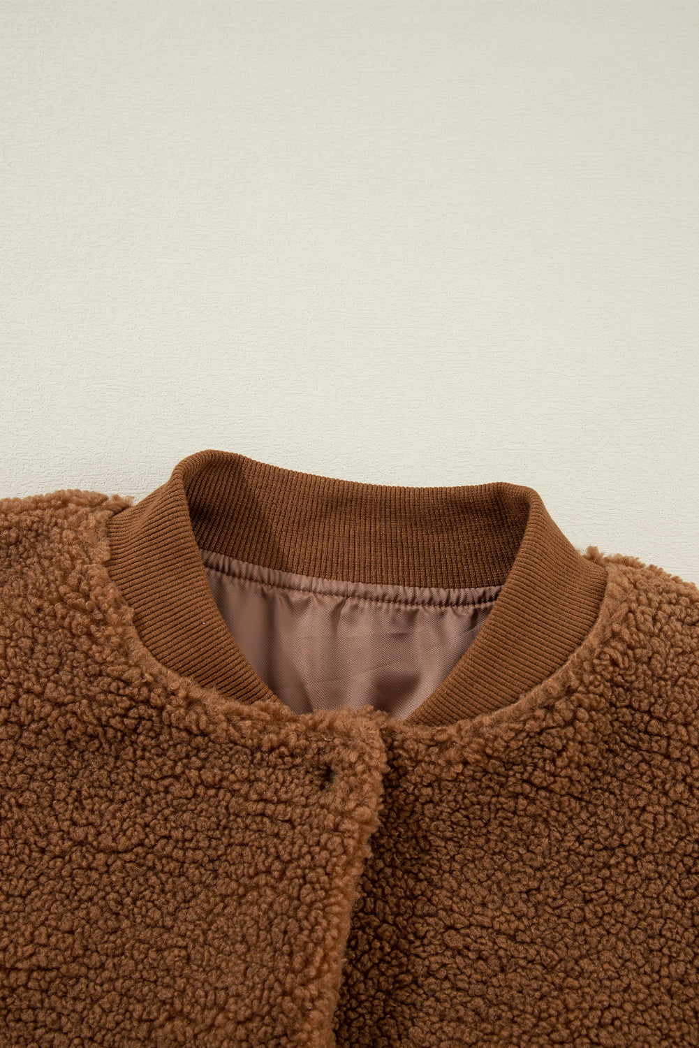 Camellia Baseball Sherpa Jacket