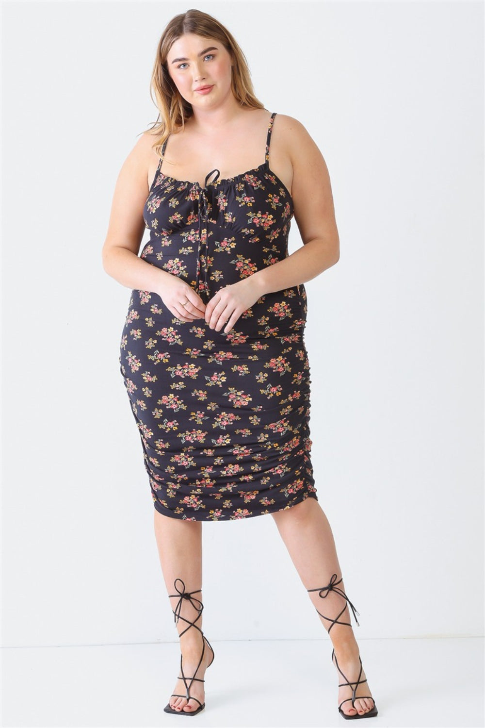 Dahlia Ruched Floral Dress