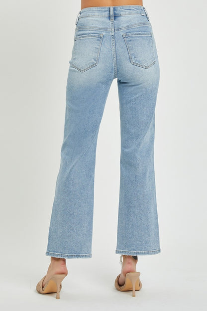 Cerulea High Rise Straight Jeans by RISEN